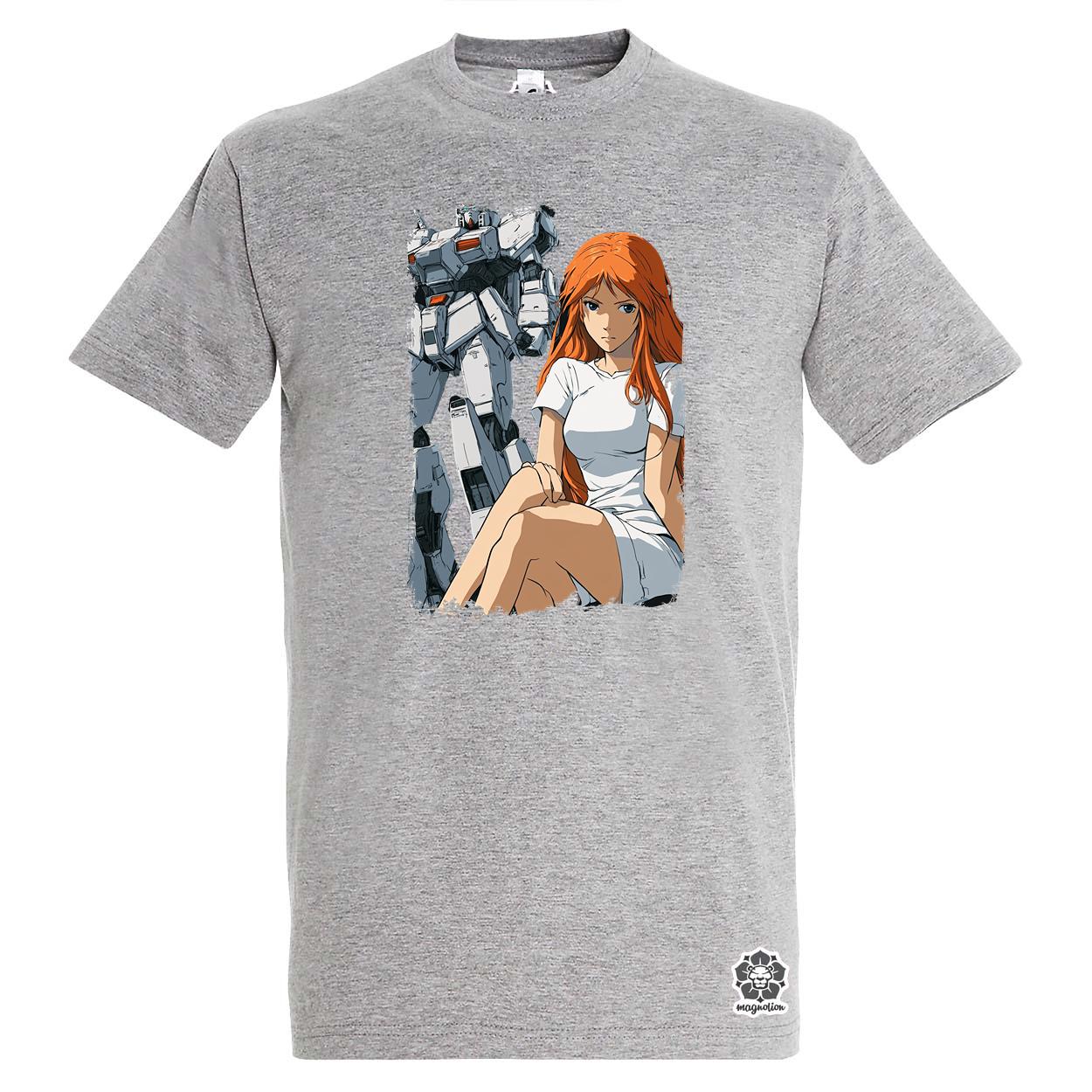 Robot és lány v2 egyedi póló 