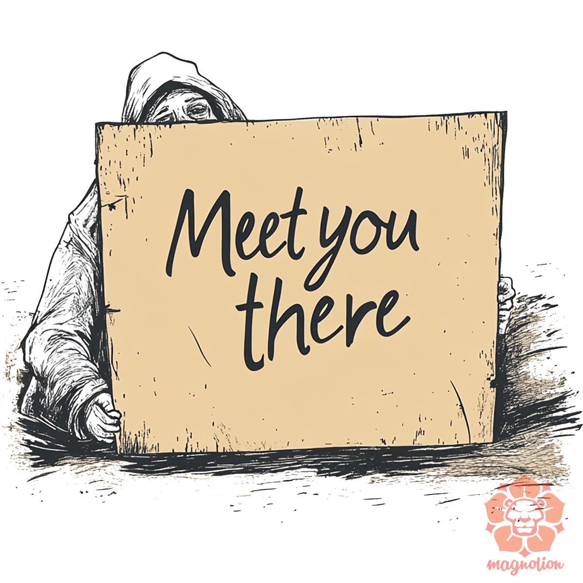Meet you there v1 egyedi  pulóver 