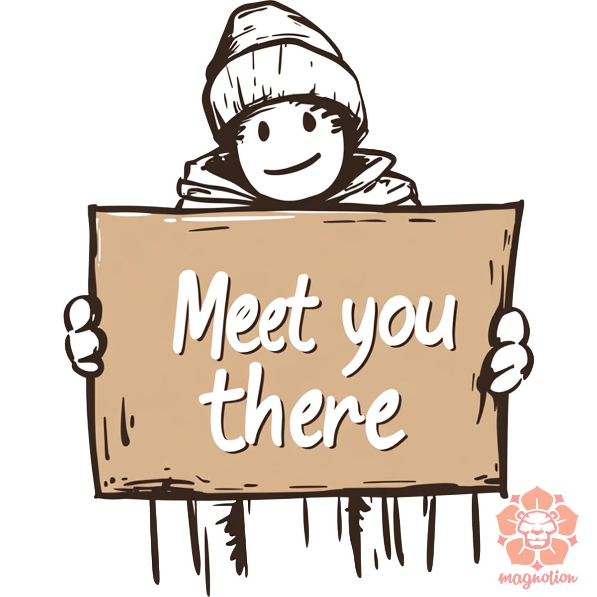 Meet you there v4 egyedi  pulóver 