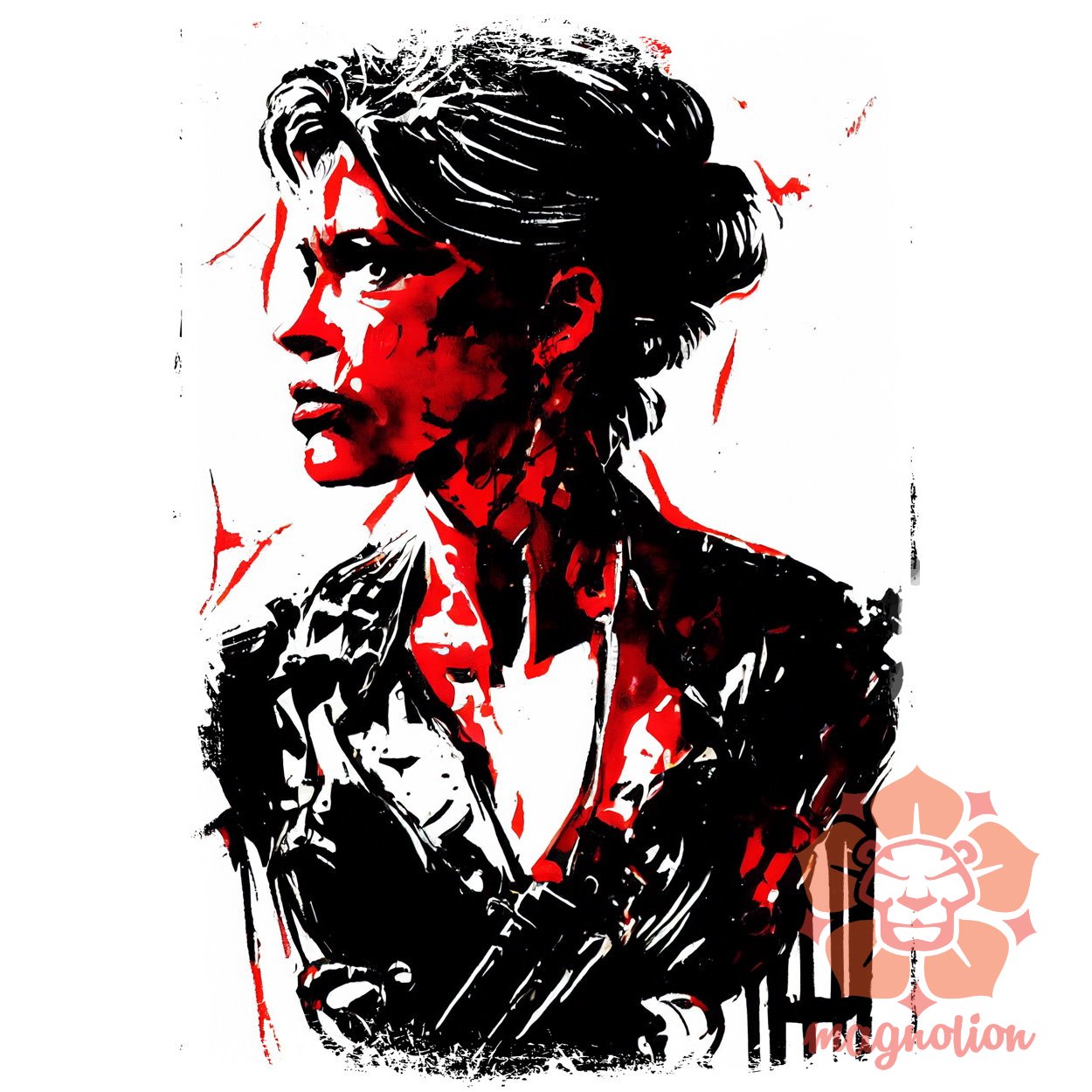 Fekete-piros Sarah Connor rajz v1