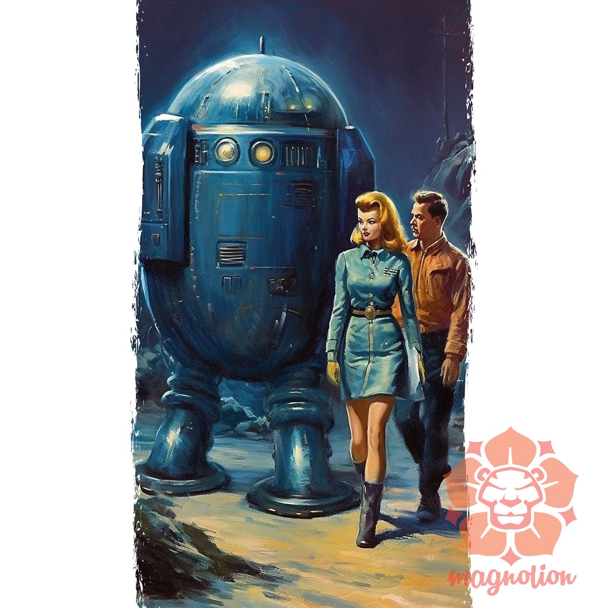 1950-es évek retró futurisztikus sci-fi poszter v2