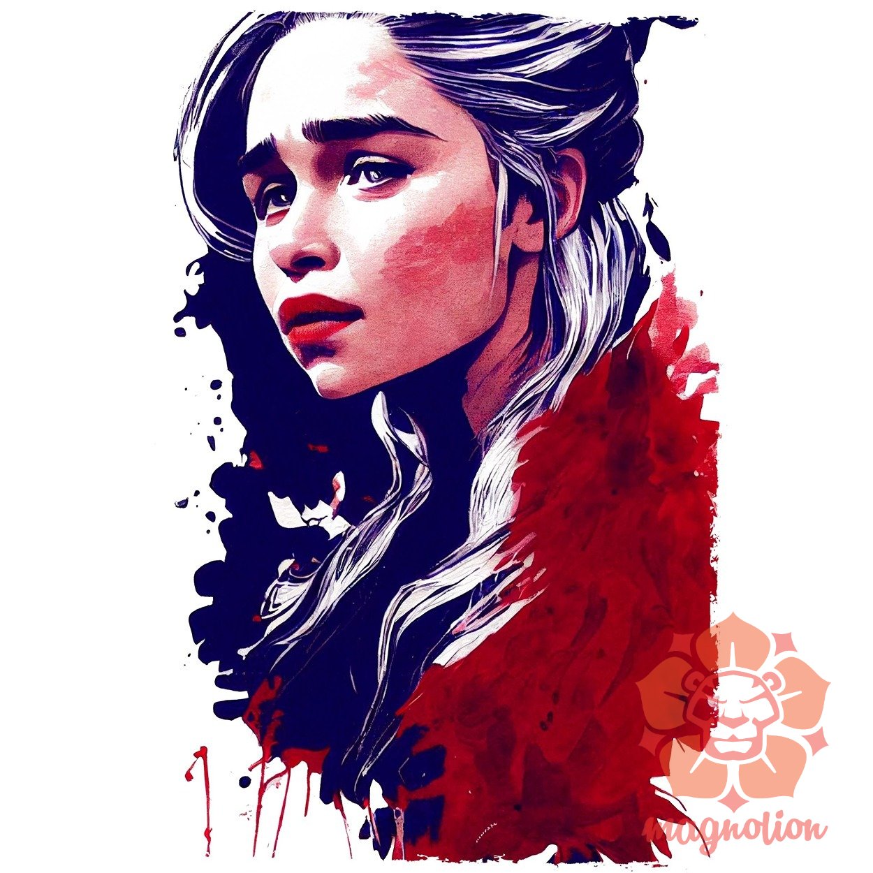 Fekete-piros Daenerys Targaryen rajz v1