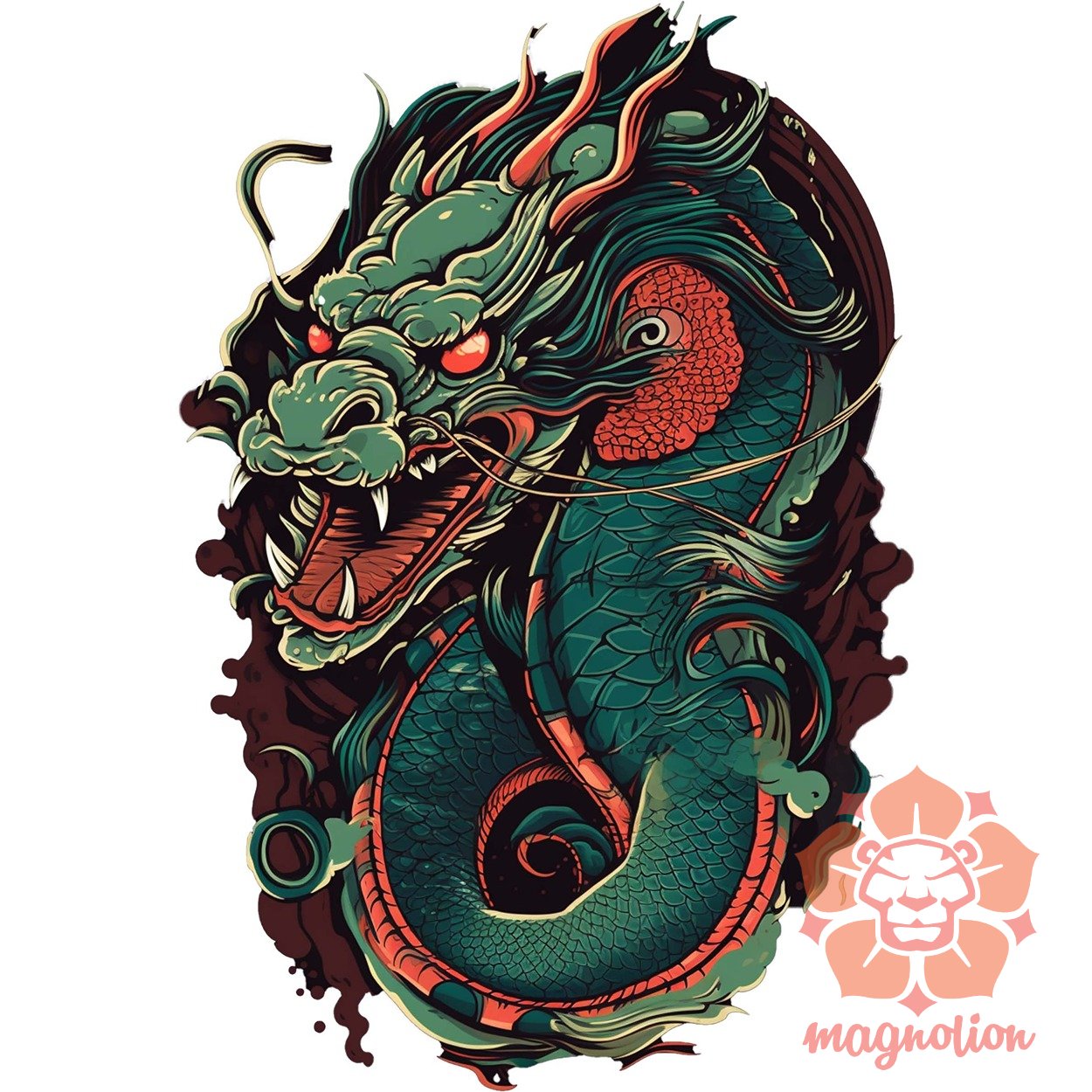 Kínai sárkány tetoválás v1