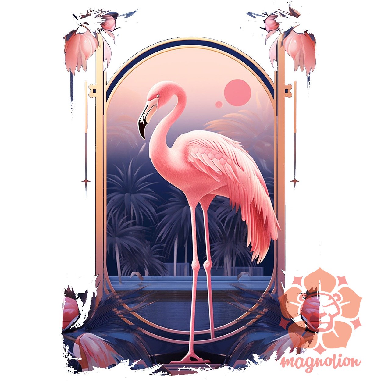 Deco rózsaszín flamingó