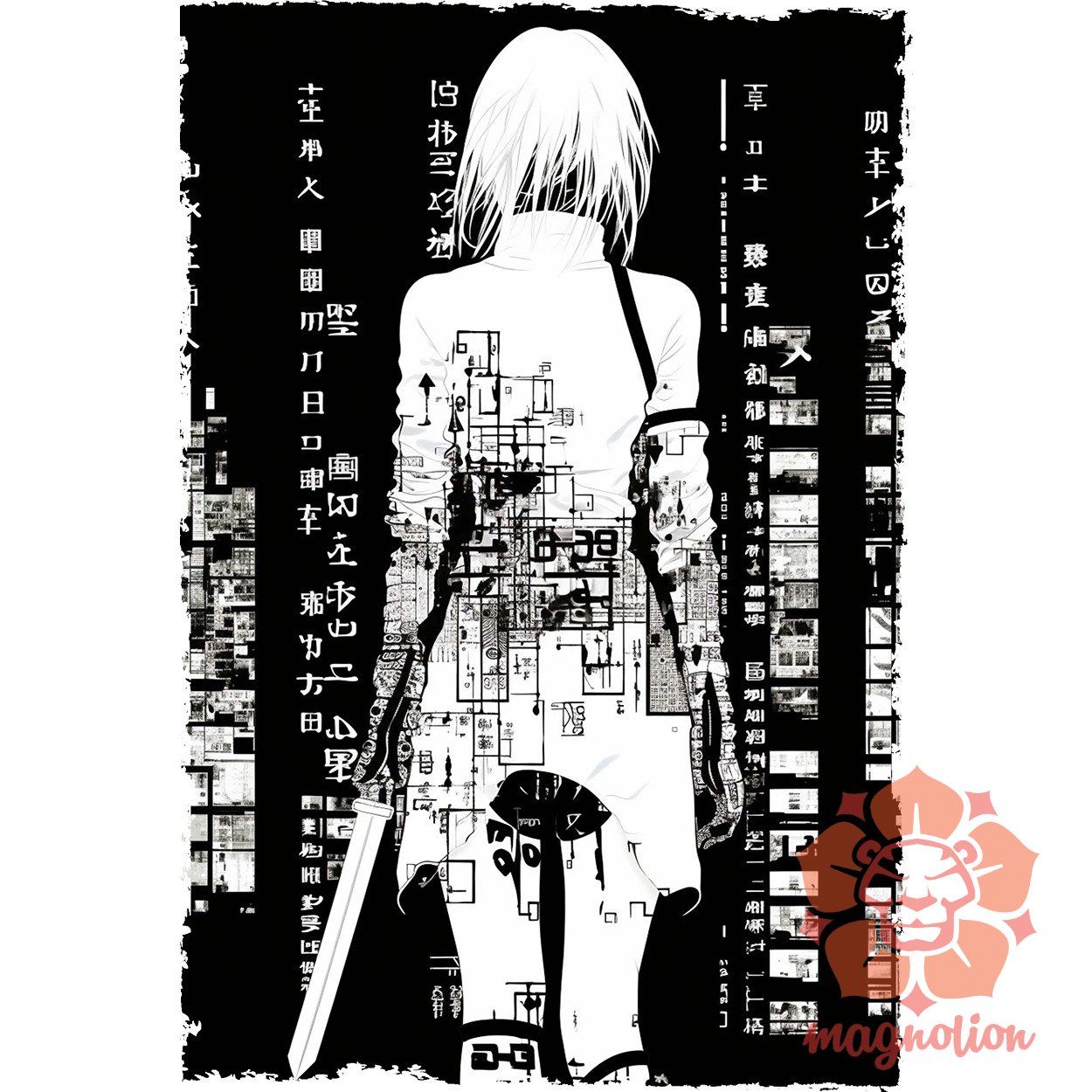 Cyberpunk manga lány v7