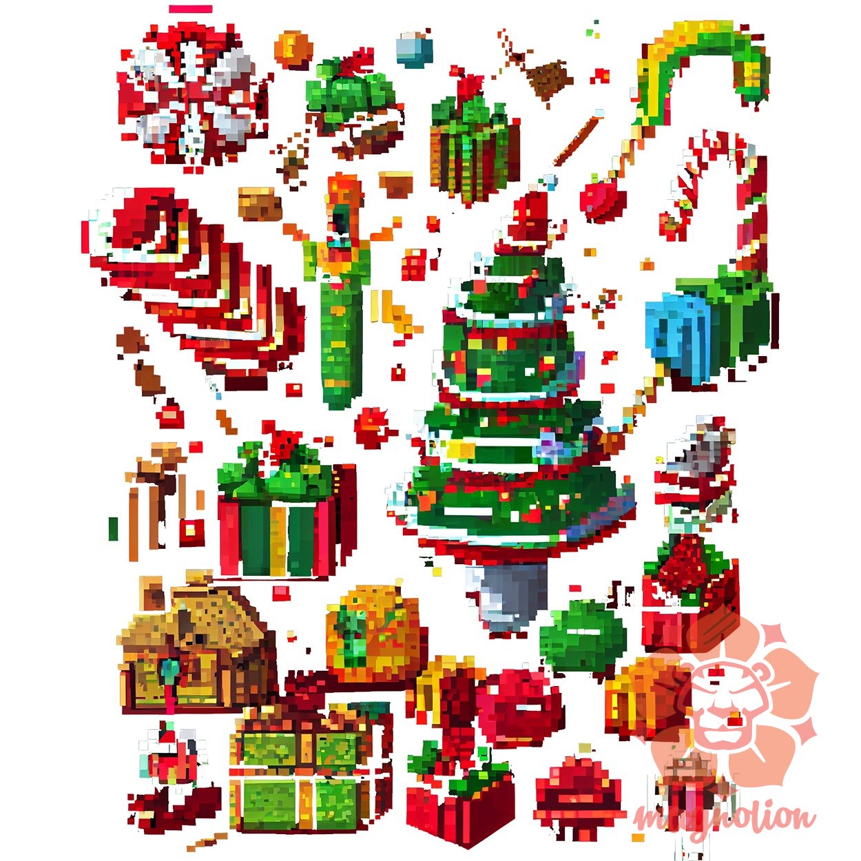 Pixelart karácsonyi ajándékok