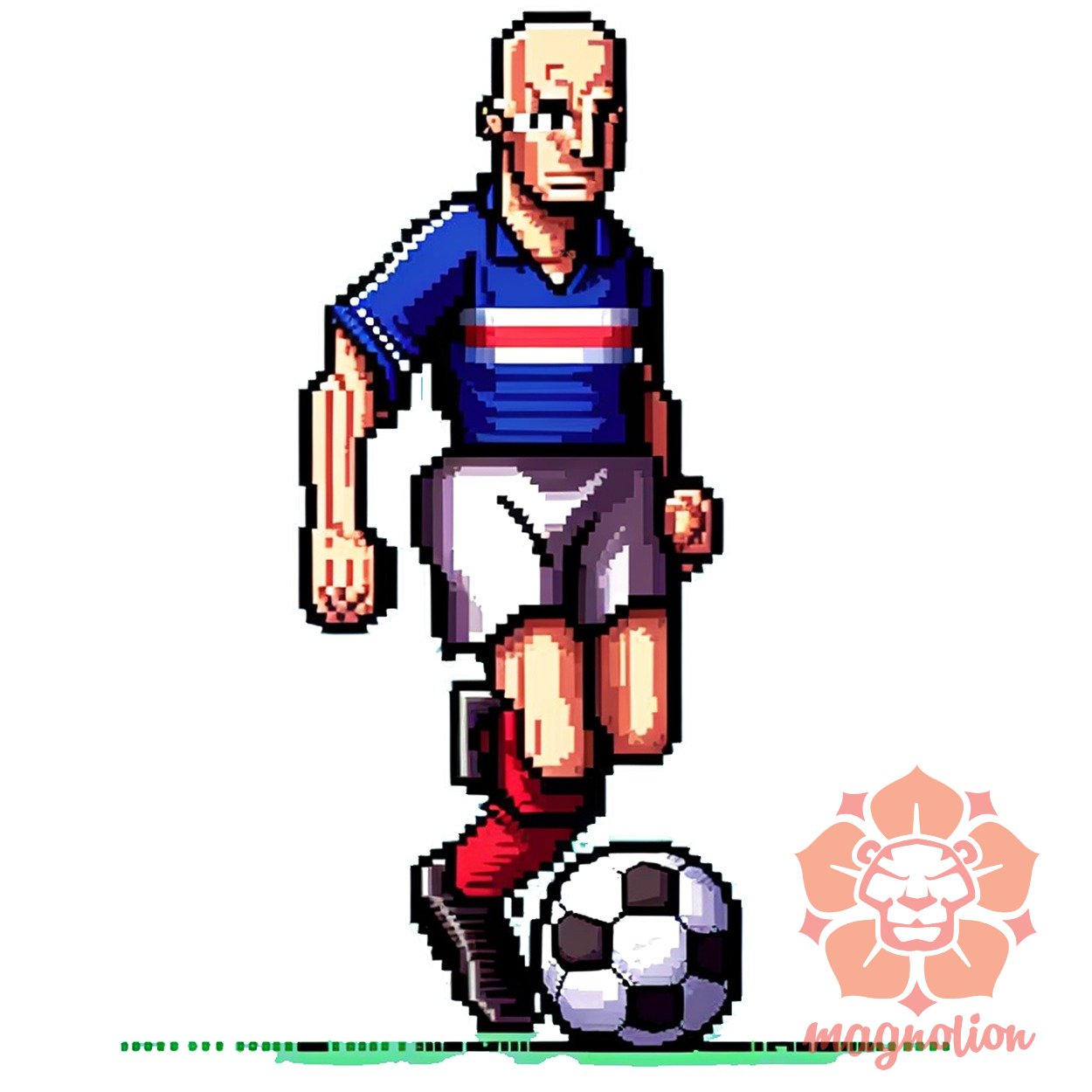Zidane labdával pixelart
