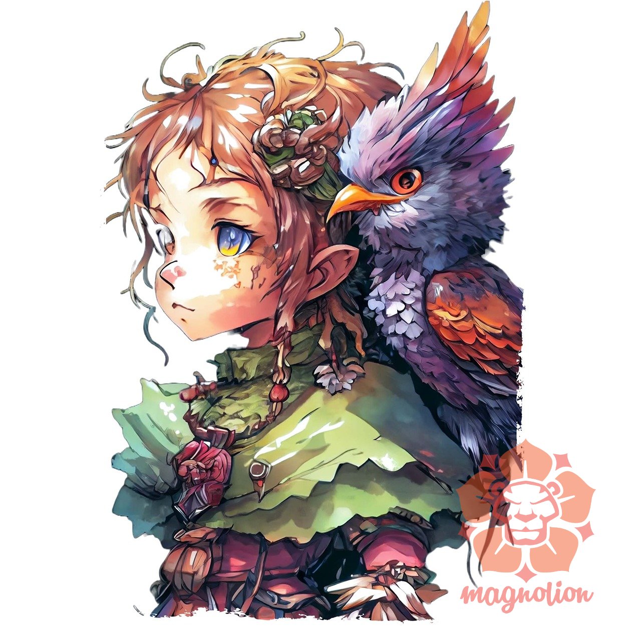 Mesevilág lány és madár avatar v2