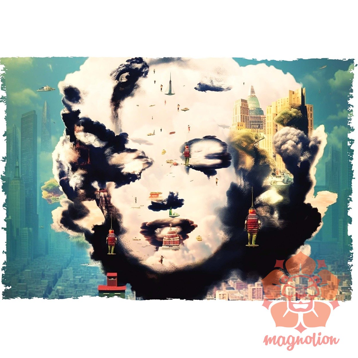 Pareidolia Marilyn Monroe város fantázia v5
