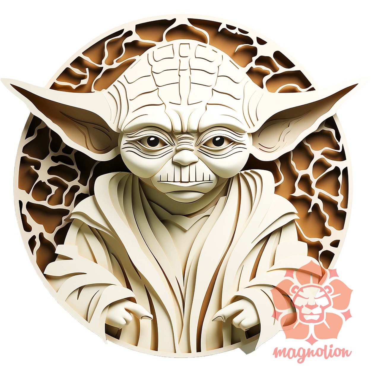 Papírművészet Yoda fanart v2