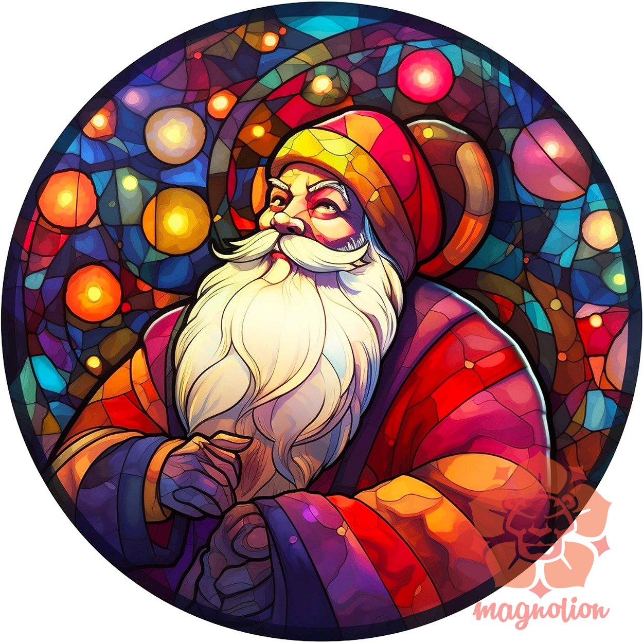 Ólomüveg Santa v3