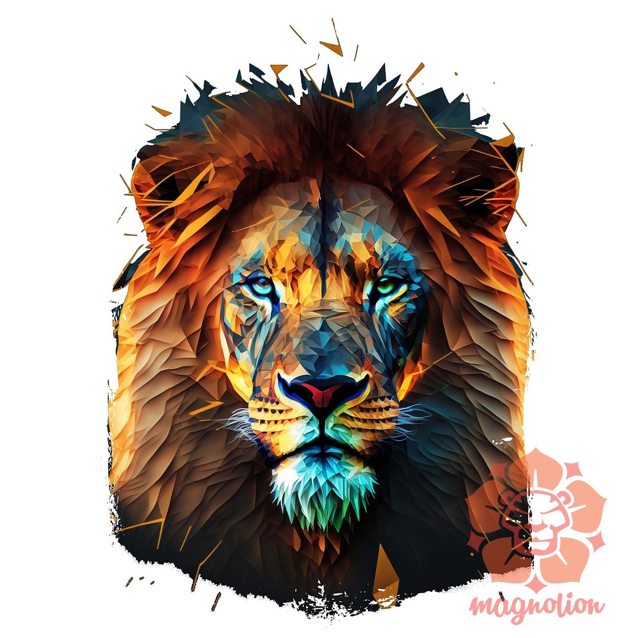 Absztrakt oroszlán portré