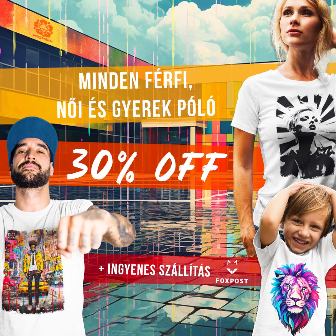 Minden férfi, női és gyermek póló 30% kedvezménynel!