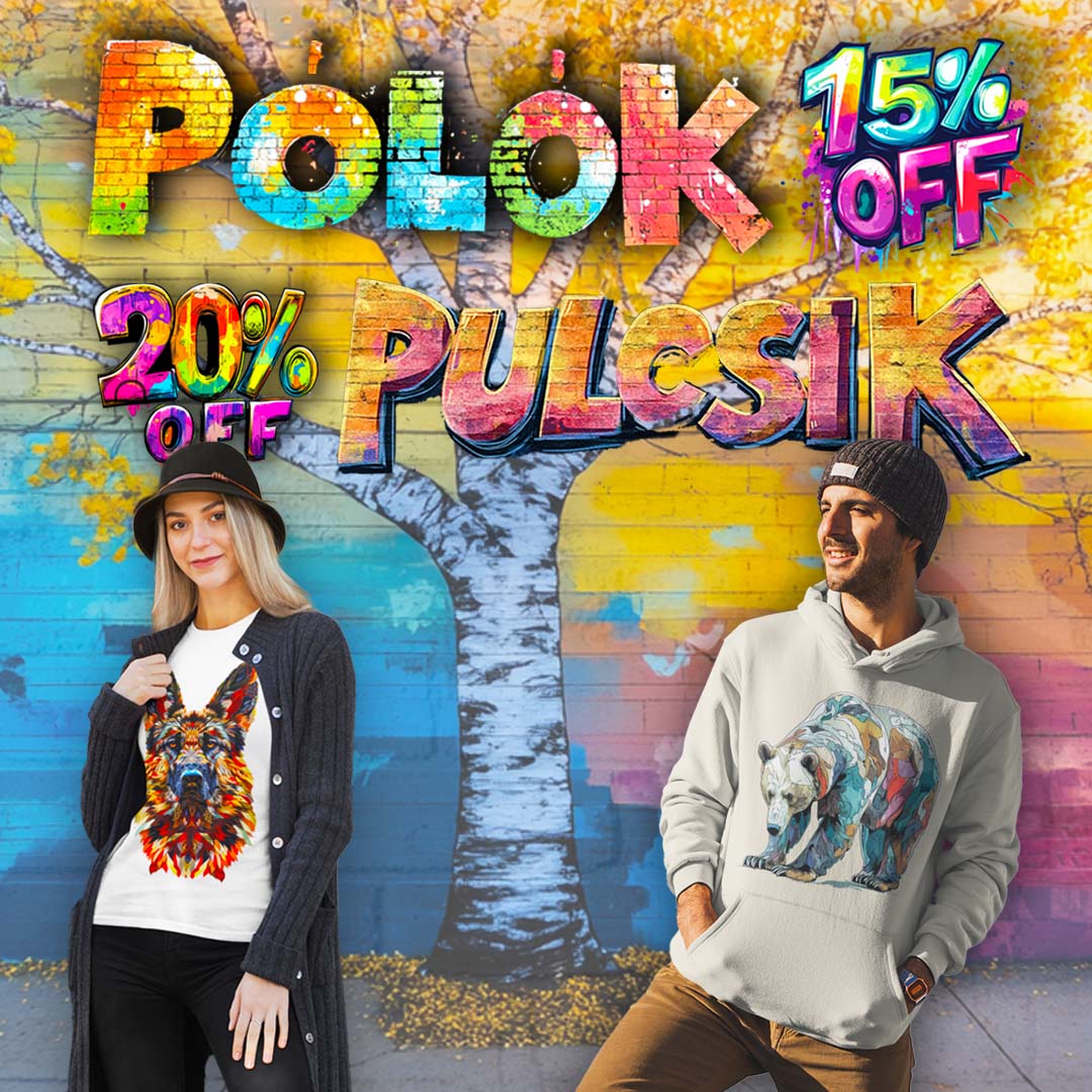 Minden póló 15% OFF, minden pulcsi 20% OFF