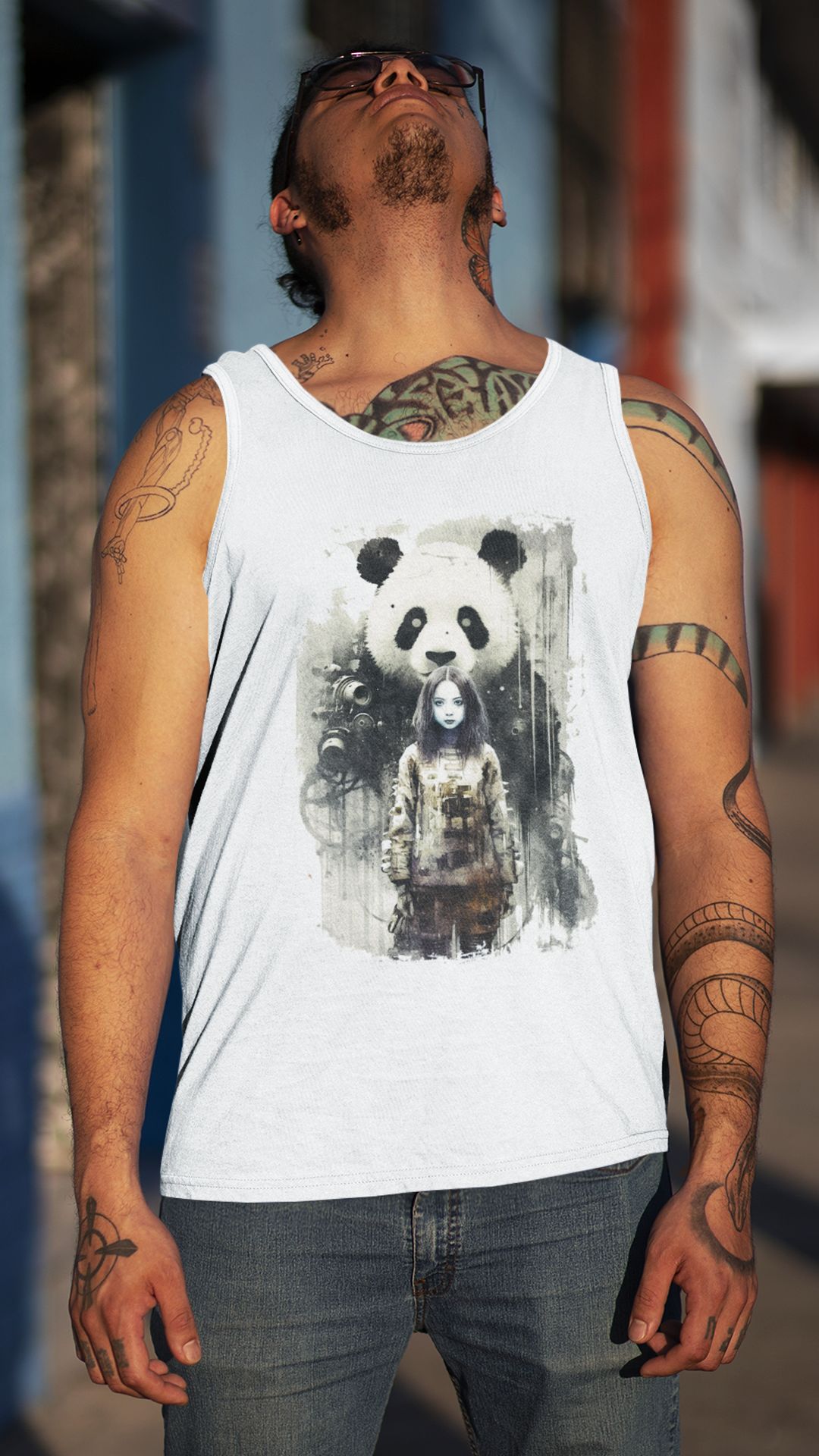 Lány és Panda v1 póló