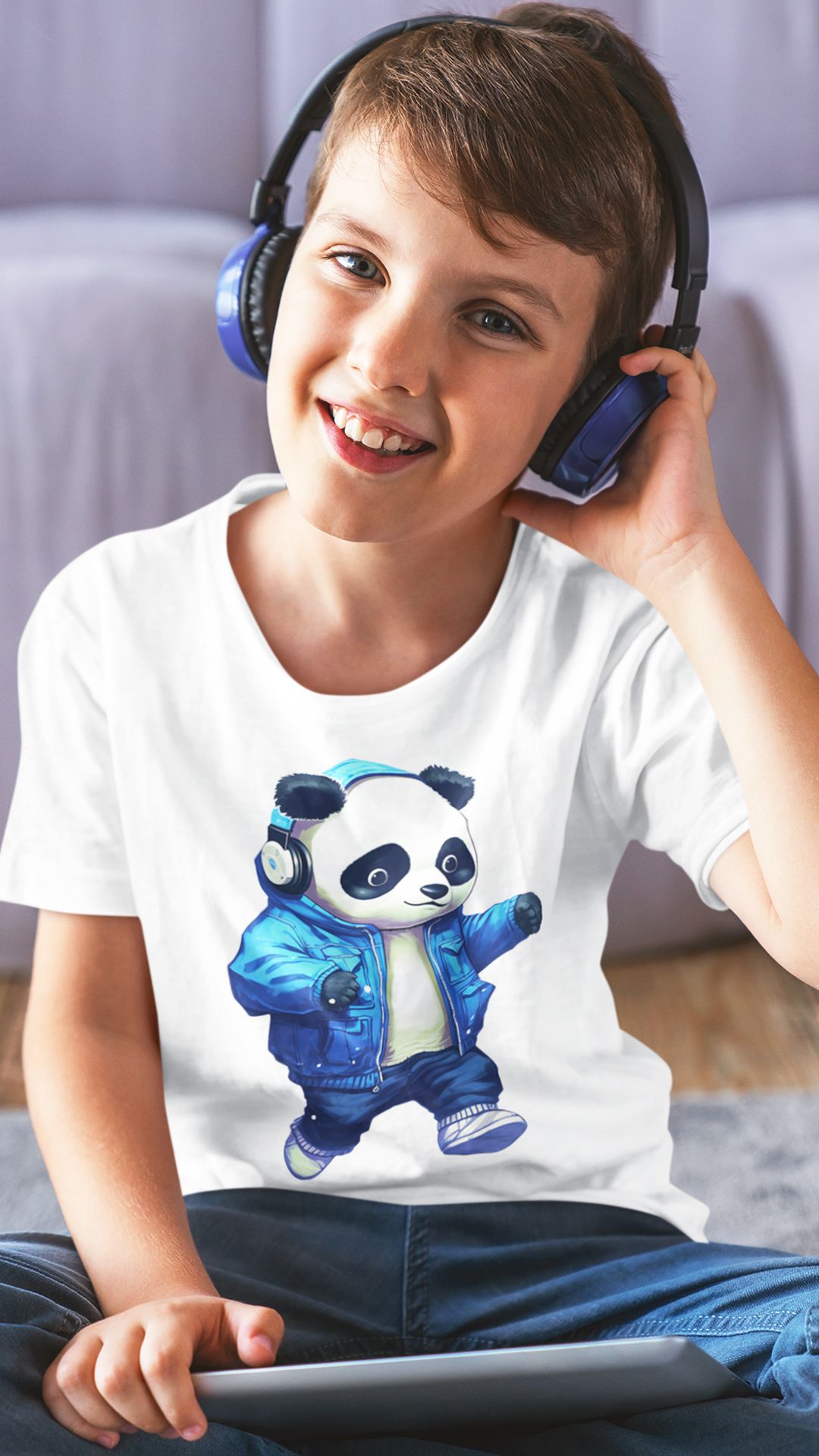 Kék panda srác v3 póló