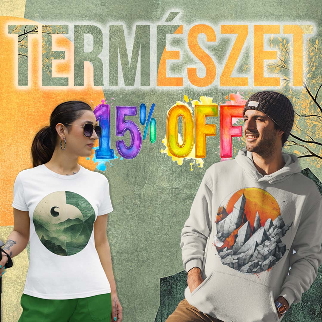 Egyedi természet pólók 15% OFF