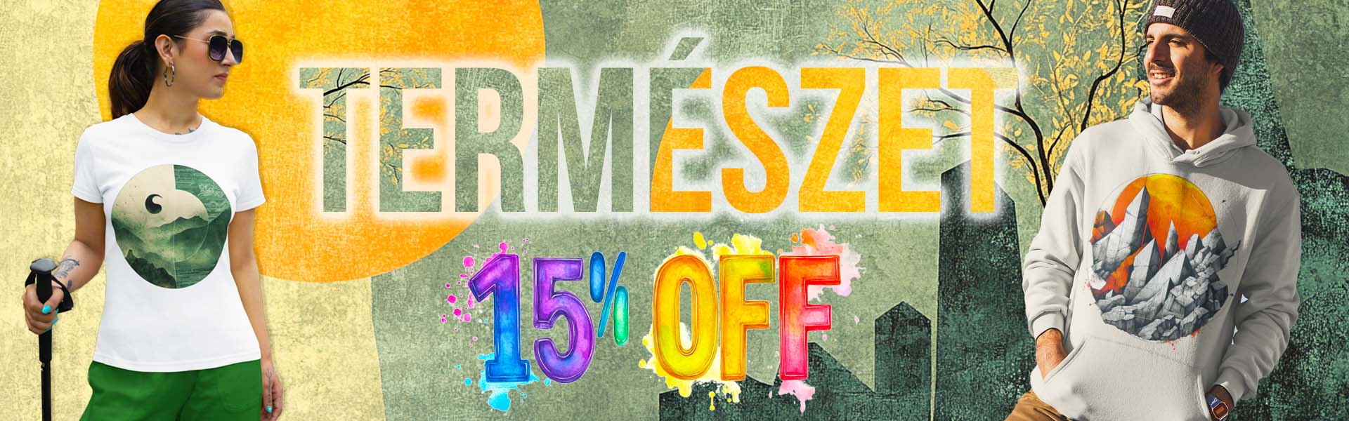 Egyedi természet pólók 15% OFF